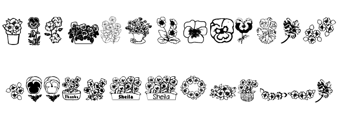 pansies4sheila Font LOWERCASE