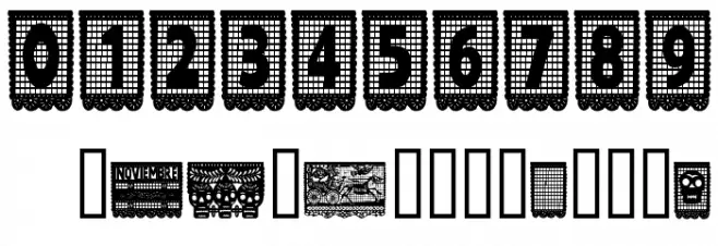 papel picado Regular Font OTHER CHARS