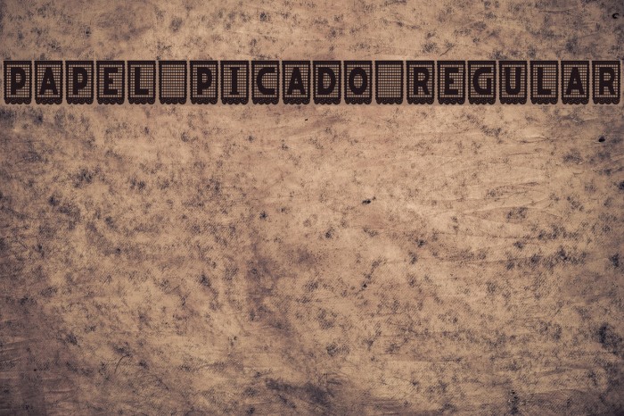 papel picado Regular Font examples
