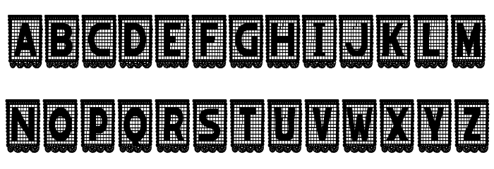 papel picado Regular Font LOWERCASE