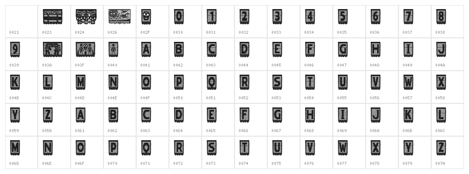papelpicado-Regular Character Map