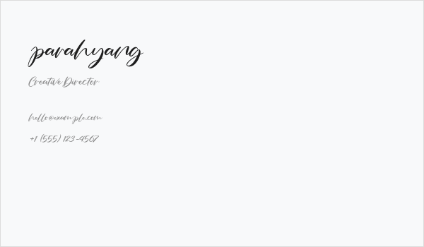 parahyang Business Card