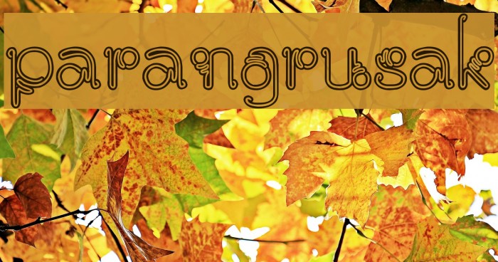 parangrusak Font examples