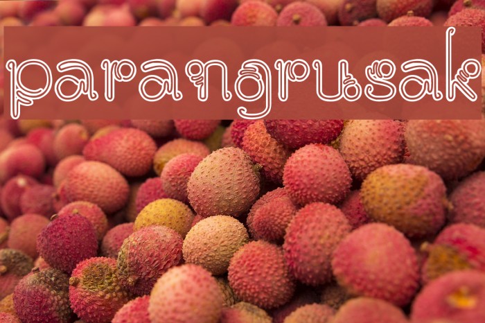 parangrusak Font examples