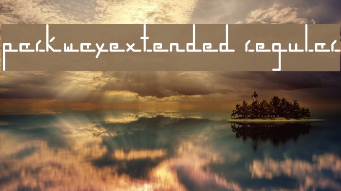 parkwayextended Regular Font examples