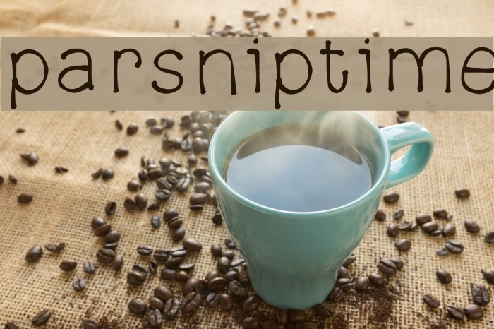 parsniptime Font examples