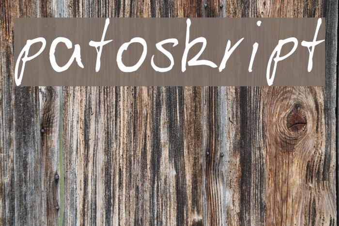 patoskript Font examples