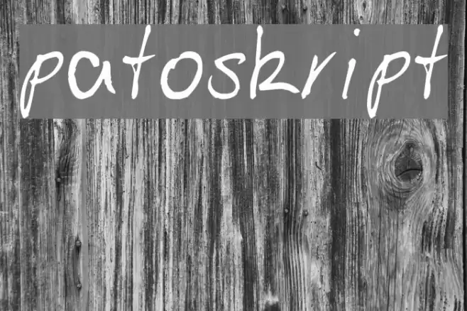 patoskript Font examples