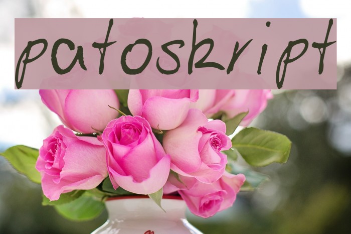 patoskript Font examples