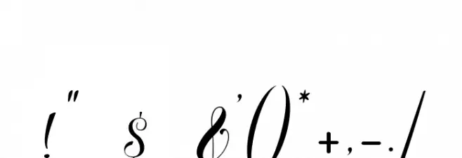 paulinescript Font OTHER CHARS