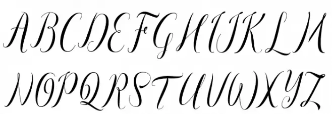 paulinescript Schriftart Groß