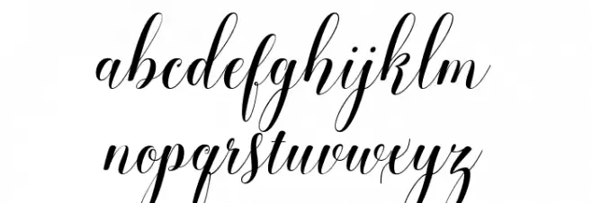 paulinescript फ़ॉन्ट लोअरकेस