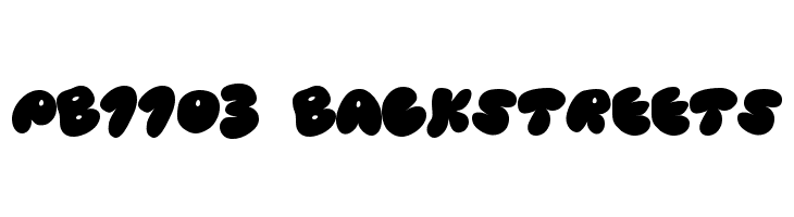 PB1103 BACKSTREETS  免费字体下载