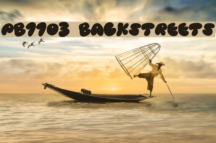 PB1103 BACKSTREETS Font examples