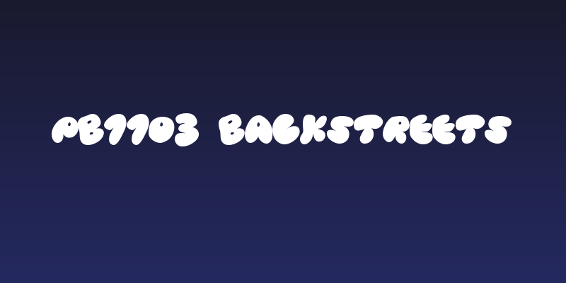 PB1103 BACKSTREETS Social Header