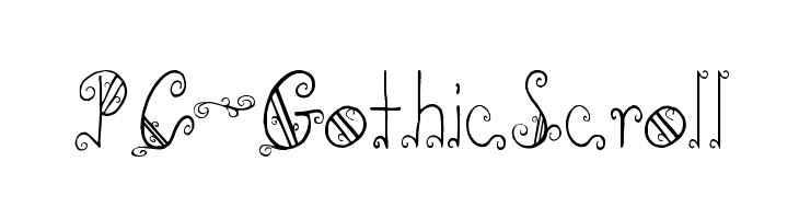 PC-GothicScroll  Скачать бесплатные шрифты