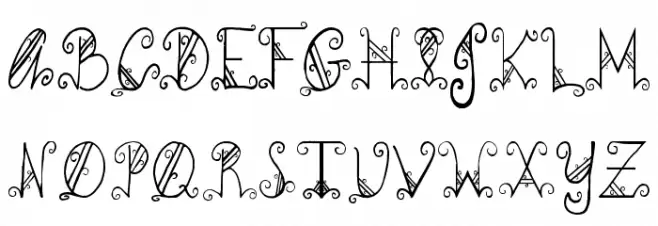 PC-GothicScroll 字体 大写