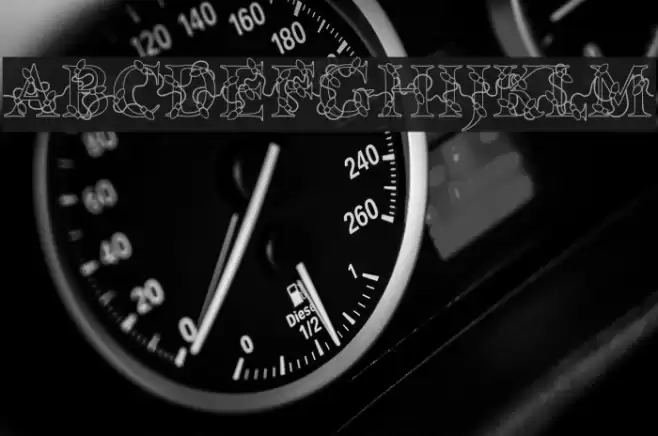 PC Lights Schriftart examples