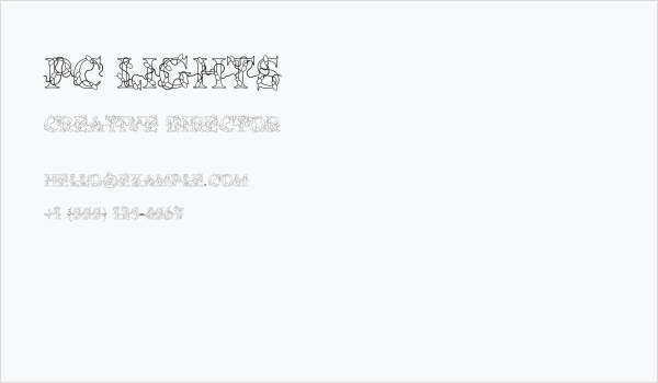 PC Lights Business Card