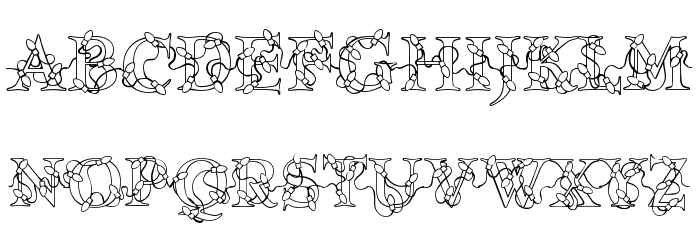 PC Lights Schriftart Kleinbuchstaben
