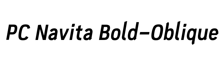 PC Navita Bold-Oblique Font
