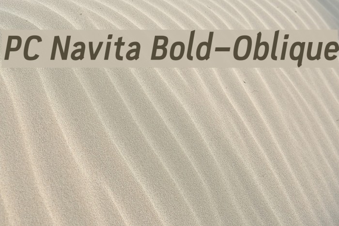 PC Navita Bold-Oblique Font examples
