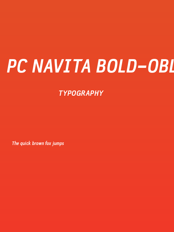 PC Navita Bold-Oblique Poster