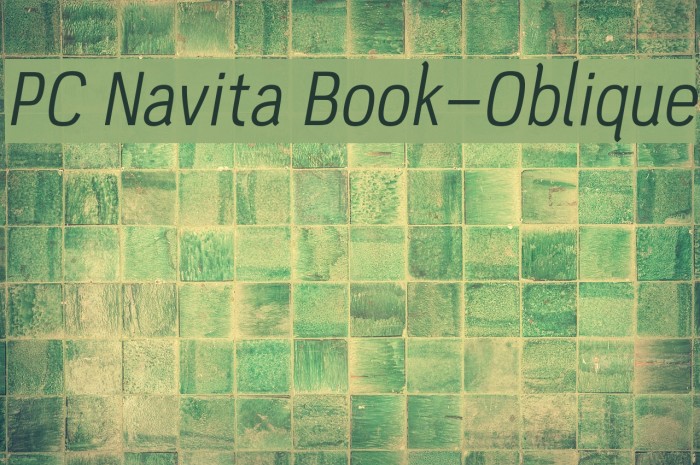 PC Navita Book-Oblique Font examples