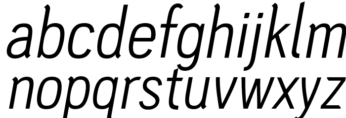 PC Navita Book-Oblique Font LOWERCASE