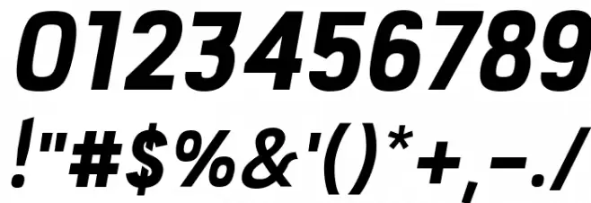 PC Navita Extra Bold-Oblique Font OTHER CHARS