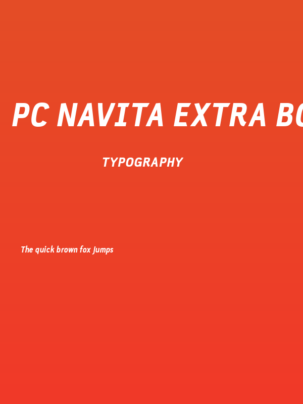 PC Navita Extra Bold-Oblique Poster