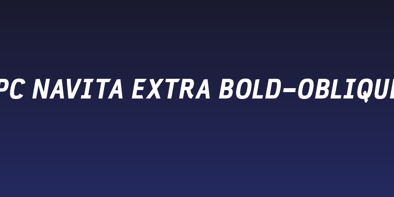 PC Navita Extra Bold-Oblique Social Header