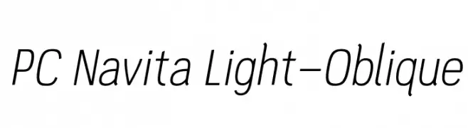 PC Navita Light-Oblique  Frei Schriftart Herunterladen