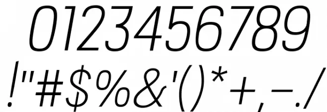 PC Navita Light-Oblique Font OTHER CHARS