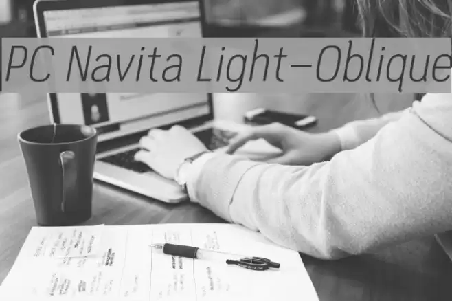 PC Navita Light-Oblique Font examples