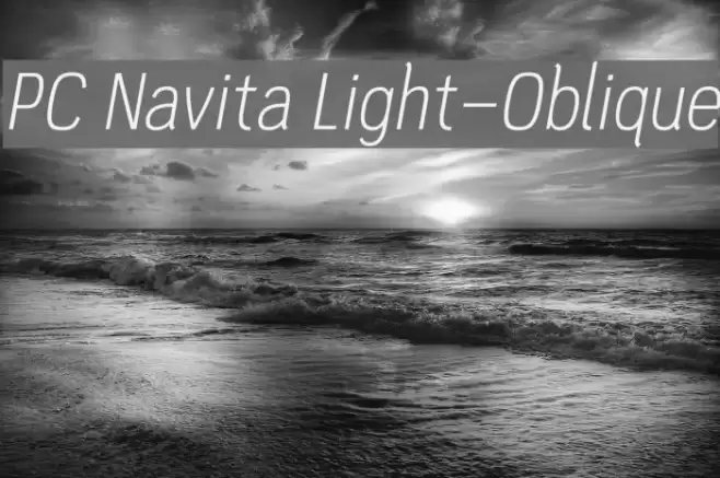PC Navita Light-Oblique Font examples