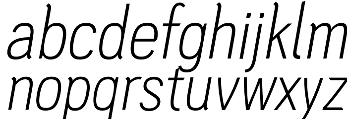 PC Navita Light-Oblique Font LOWERCASE