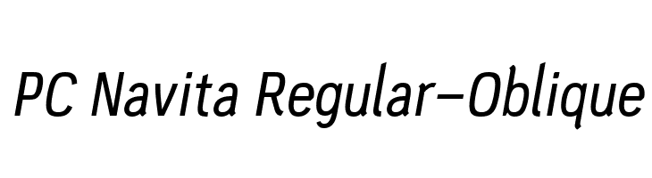 PC Navita Regular-Oblique  Frei Schriftart Herunterladen