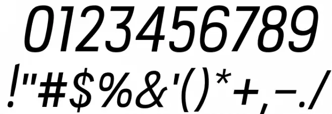 PC Navita Regular-Oblique Font OTHER CHARS