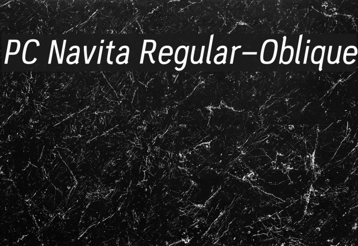 PC Navita Regular-Oblique Example 1