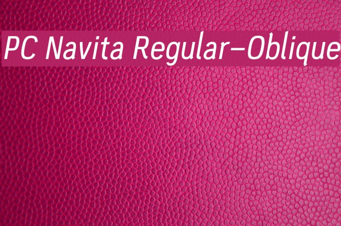 PC Navita Regular-Oblique Example 2