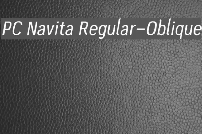 PC Navita Regular-Oblique Font examples