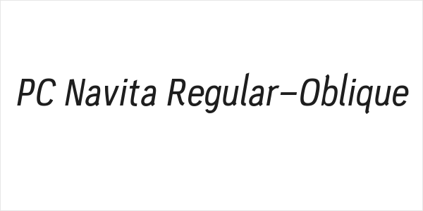 PC Navita Regular-Oblique Logo