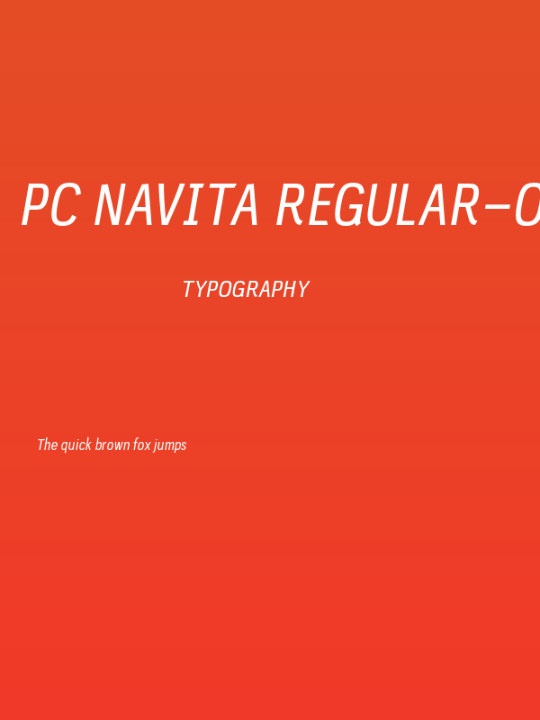 PC Navita Regular-Oblique Poster