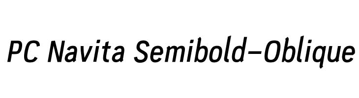 PC Navita Semibold-Oblique Font