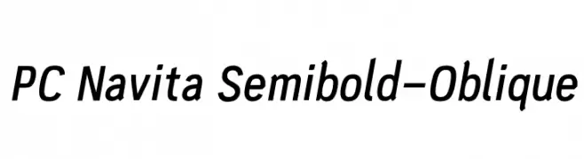 PC Navita Semibold-Oblique  Frei Schriftart Herunterladen