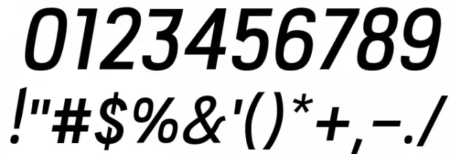 PC Navita Semibold-Oblique Font OTHER CHARS