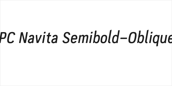 PC Navita Semibold-Oblique Logo