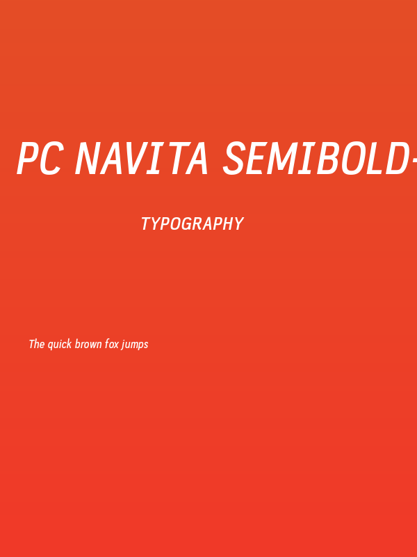 PC Navita Semibold-Oblique Poster
