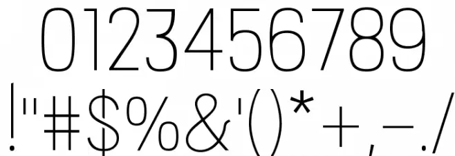 PC Navita Thin Font OTHER CHARS